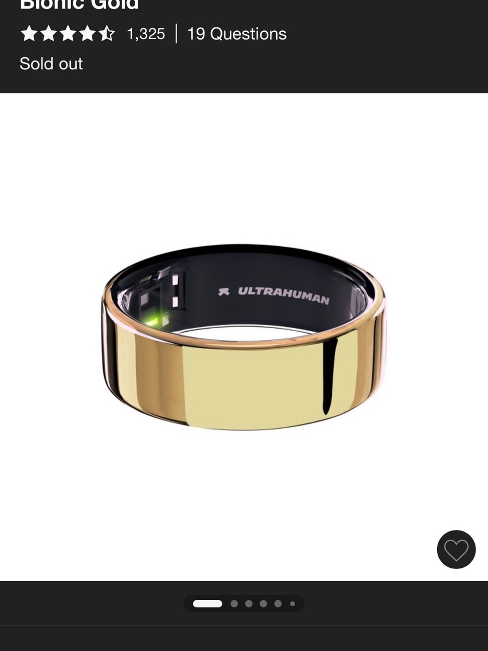 Ultrahuman Smart Ring in Gold
